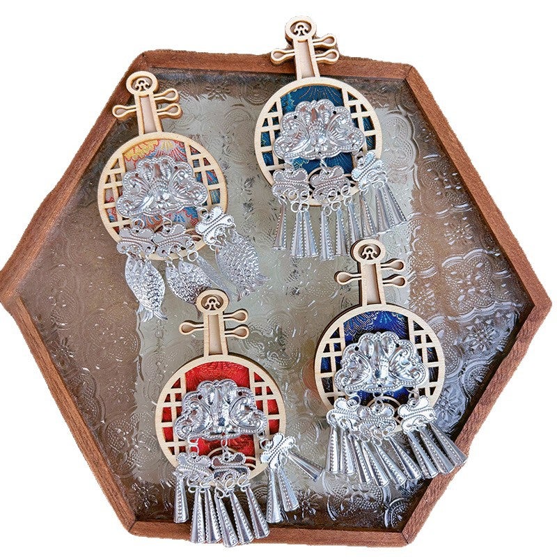 Guizhou Miao Silver Fridge Magnet - Ethnic Handmade Decoration with Songjin & Tie-Dye - Image 5