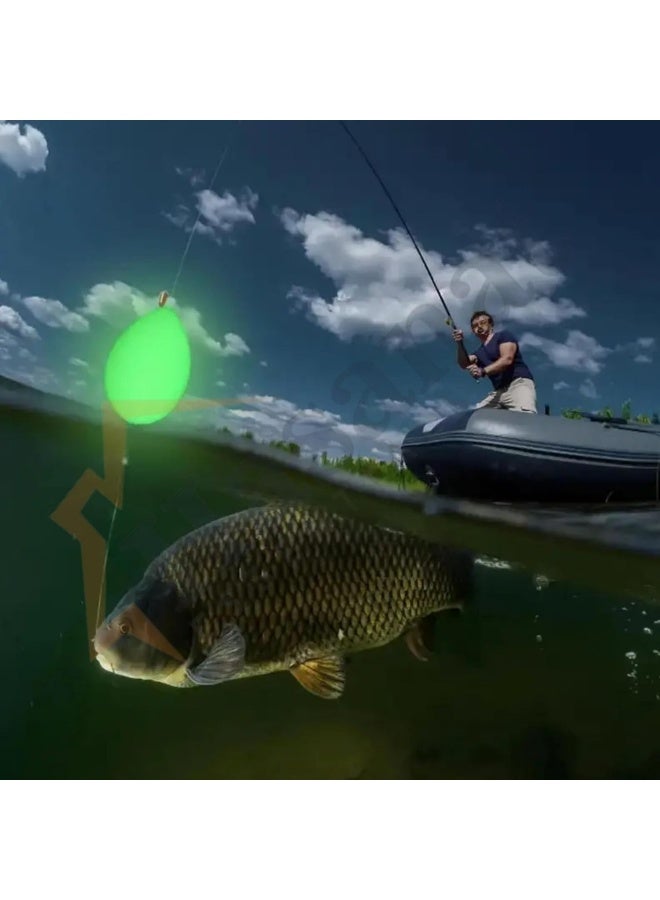 HASANAT ESSENTIALS Essentials Luminous Green Egg Float for Night Fishing - Image 2