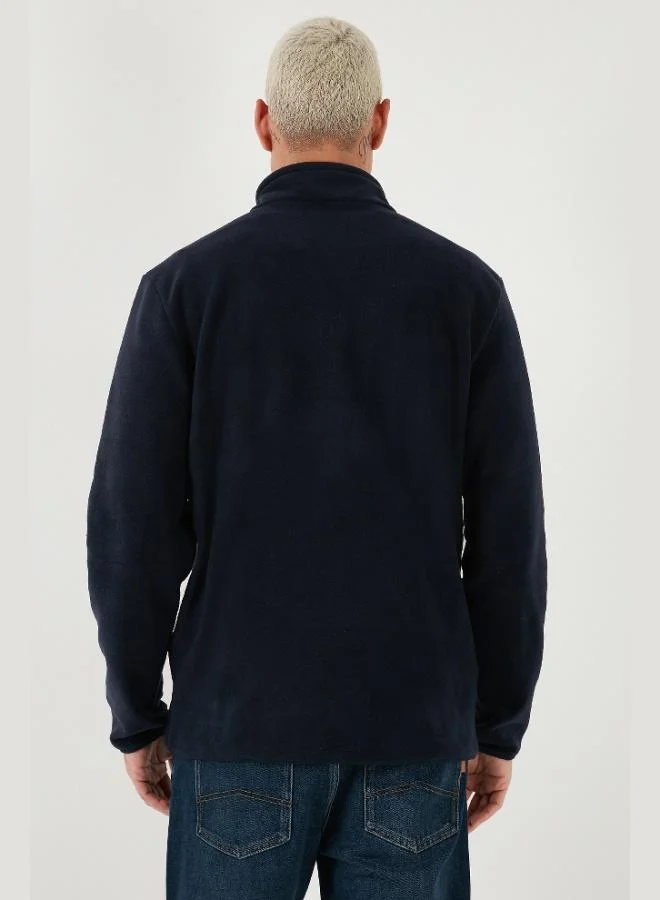 Buratti  Buratti Regular Fit Anti-Pilling Non-Pilling Standing Collar Thick Winter Raised Polar Fleece Men's POLAR 5896700 for Men | Best Price UAE