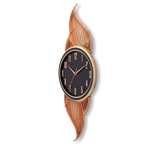 De'rons Silent Wall Clock for Living Room Stylish Latest Decorative Designer Vertical Fancy Contemporary Hanging Wall Clock for Bedroom New Home Decor Wall Decoration Gift (33 x 83 cm) DC2897 (Black) - Image 5