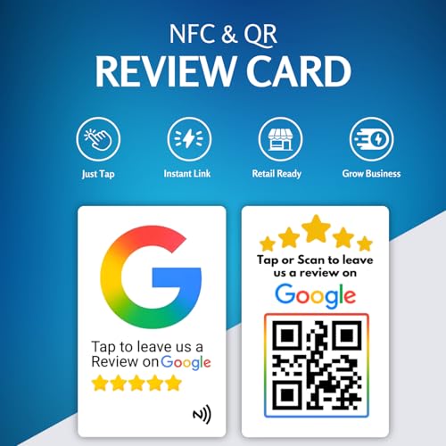 tinydabba Review NFC Card | Along with QR Code | Boost Business Reviews with Tap or Scan | Pre-Configured PVC Card | Works with any NFC-Enabled Smartphone | With Dashboard | Without Stand - Image 5
