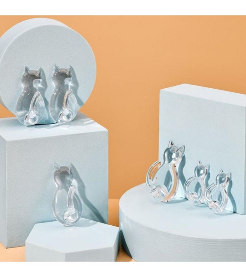 2 Pcs Transparent Cat Tail Wall Hooks No Drill Adhesive For Home Bathroom Storage - Image 4