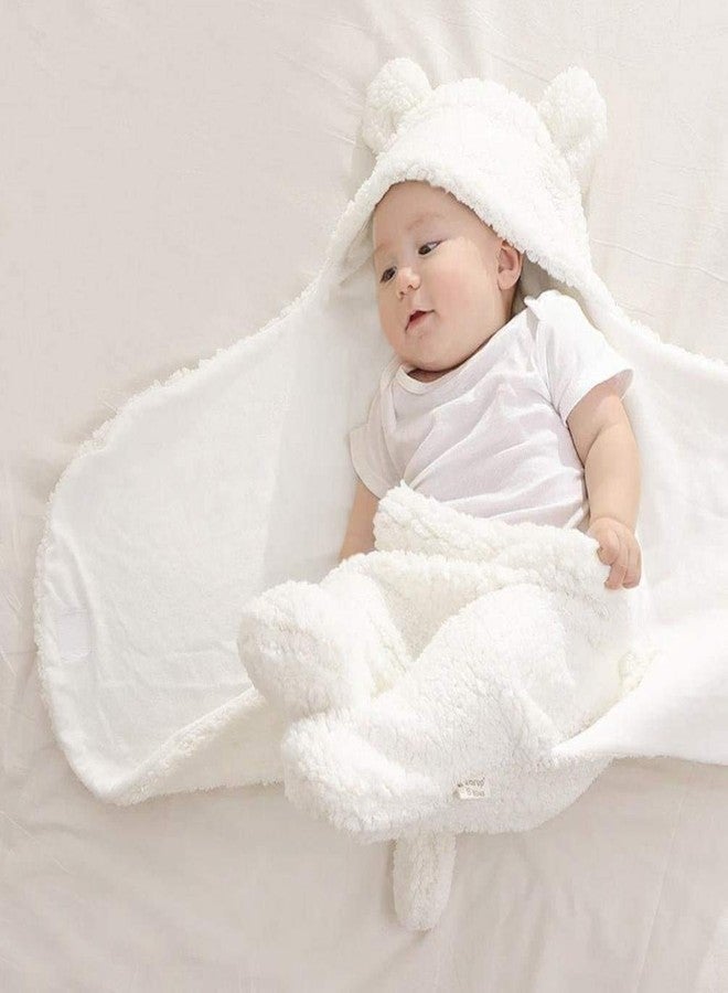 First Trend 3in1 Ultra Soft Blanket Cum Swaddle & Safety Wrap (White) - Image 4
