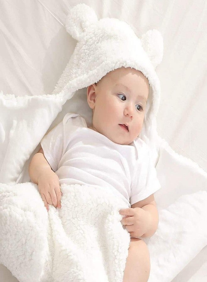 First Trend 3in1 Ultra Soft Blanket Cum Swaddle & Safety Wrap (White) - Image 2