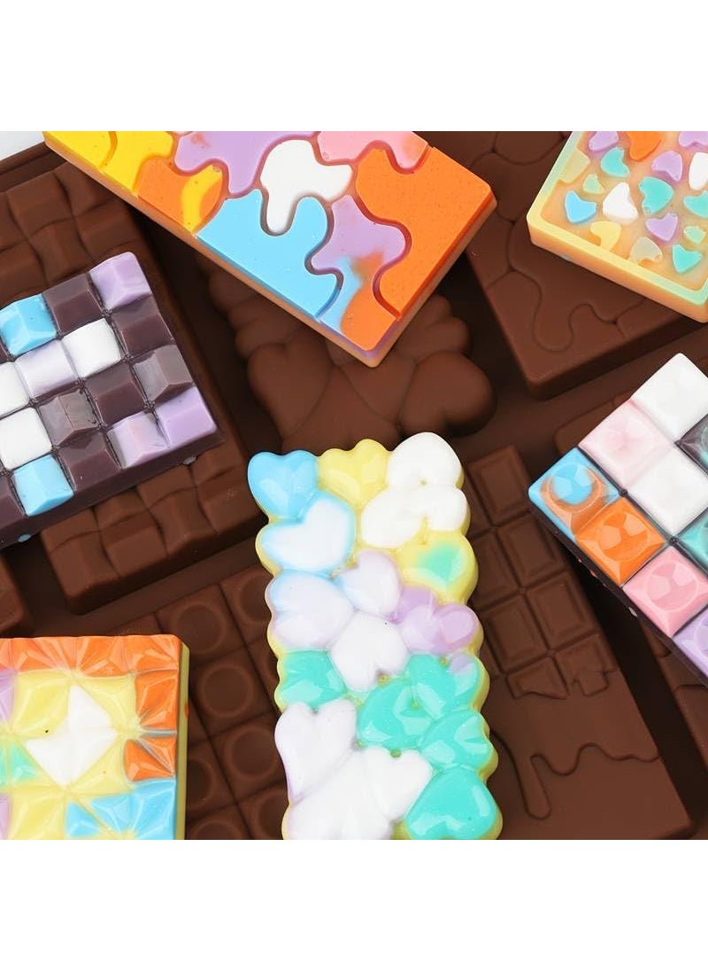 Karp KARP Mini Waffle Chocolate Molds, 12-Cavity Break-Apart Thin Mini Chocolate Molds Silicone Non-Stick Reusable DIY Baking Molds Candy Protein and Engery Bar Silicone Mold (1 Pcs, Multi-Color)  - Image 4
