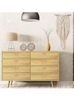 SYOSI Wooden Drawer Knobs, Rattan Dresser Knobs Round Handmade Wicker Woven and Screws for Boho Furniture Knobs Cabinets Dresser Handles Hardware Pulls Cabinet Knobs Wood Color  - Image 5