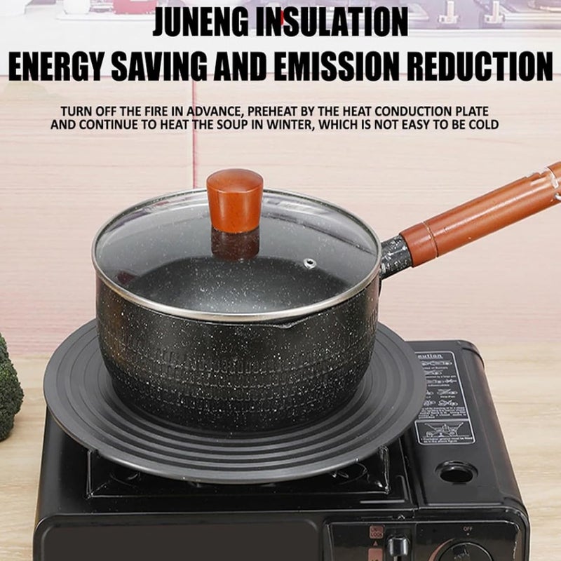 Non Slip Gas Stove Diffuser, Round Thickened Heat Diffuser Defrosting Tray Multifunctional Thawing Plate for Cooking (28cm) - Image 2