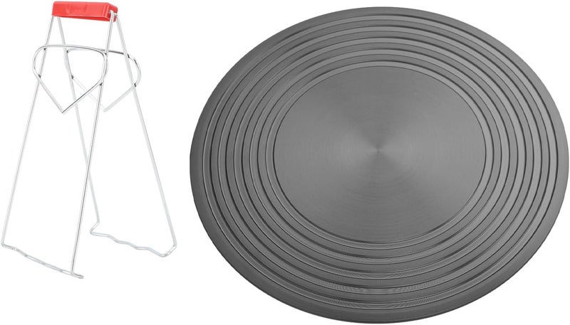 Non Slip Gas Stove Diffuser, Round Thickened Heat Diffuser Defrosting Tray Multifunctional Thawing Plate for Cooking (28cm) - Image 1