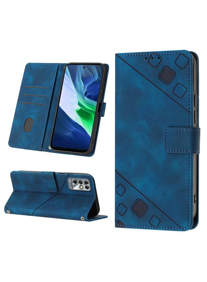 Zaboon Case For Infinix Note 11i / Note 10 Skin-feel Embossed Leather Phone Case - Image 1