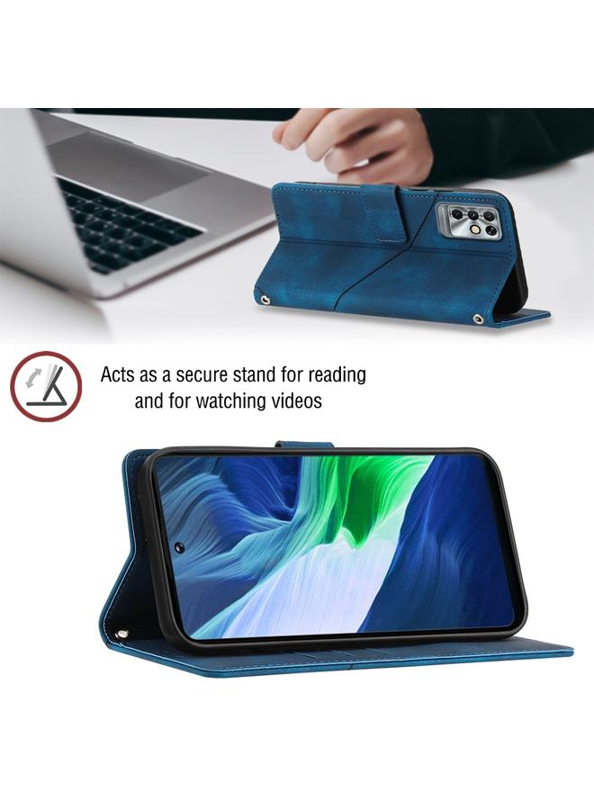 Zaboon Case For Infinix Note 11i / Note 10 Skin-feel Embossed Leather Phone Case - Image 5