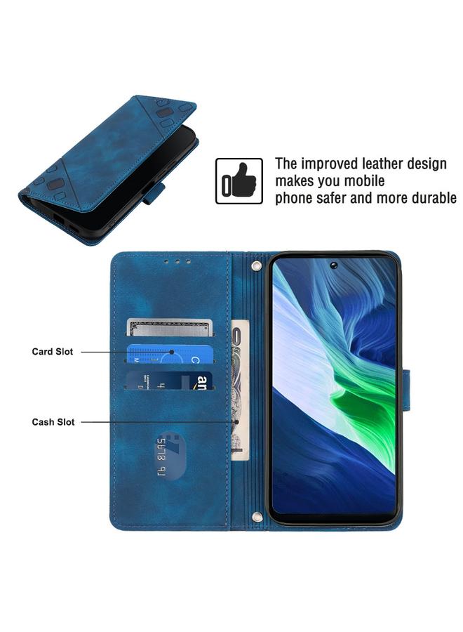 Zaboon Case For Infinix Note 11i / Note 10 Skin-feel Embossed Leather Phone Case - Image 4