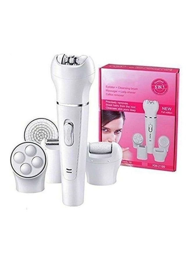 M MIAOYAN Epilator 5 in 1 Face Brush, Shaver, Massager Beauty Tool, Shaver, Epilator, Face Washer, Foot Grinding Tool Set  - Image 1