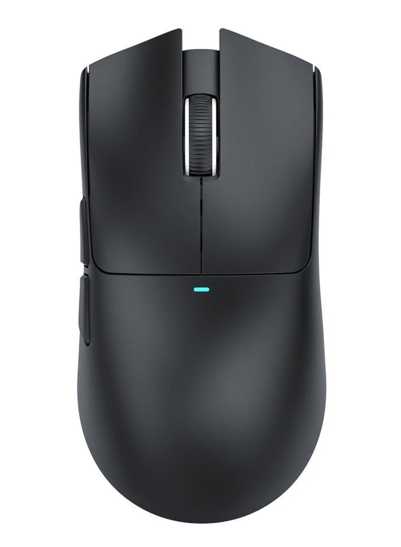 Attack Shark Ultra-light gaming mouse X11 weighing 63g, supports 3 connection modes (USB-C wired, Bluetooth 5.0, 2.4GHz wireless), high-precision PixArt 3311 sensor up to 22000 DPI, one-touch magnetic charging base with customizable RGB lighting, Huano buttons lasting up to 20 million clicks with smooth and fast performance, ergonomic and responsive design for gamers and designers, ideal for PC, Mac and multi tasking - black  - Image 2