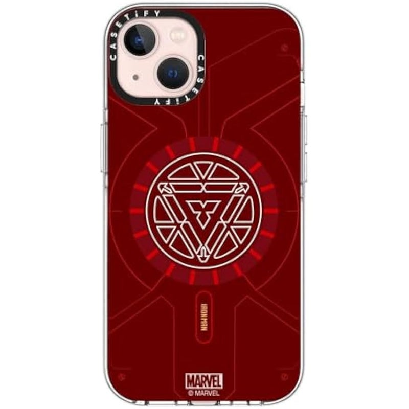 Casetify Clear iPhone 13 Case 【Iron Man Co-Lab/Not Yellowing / 6.6ft Drop Protection/Compatible with Magsafe】 - Arc Reactor - Clear - Image 1