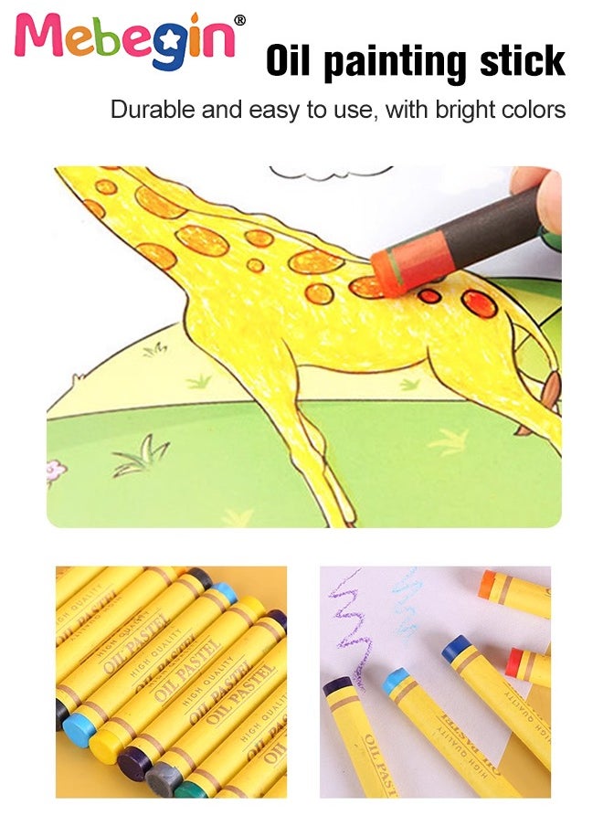 MEBEGIN 67 Colors Art Supplies Case with Oil Pastels, Crayons, Colored Pencils and Watercolor Cakes, Deluxe Portable Painting Set, Drawing Tools for Artists and Beginners, Ideal Gift for Kids Loving Paiting  - Image 2