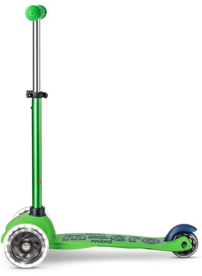 Micro Micro Scooters - Mini Deluxe Green Blue with LED Wheels MMD174 |Adjustable Handlebar |3 Wheels |Max Load 50KG | Scooter for Kids | Kids Scooter | Scooter with LED Wheels | Scooter for Kids 2-5 Years  - Image 3