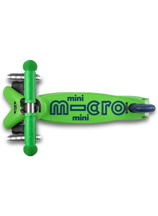 Micro Micro Scooters - Mini Deluxe Green Blue with LED Wheels MMD174 |Adjustable Handlebar |3 Wheels |Max Load 50KG | Scooter for Kids | Kids Scooter | Scooter with LED Wheels | Scooter for Kids 2-5 Years  - Image 5