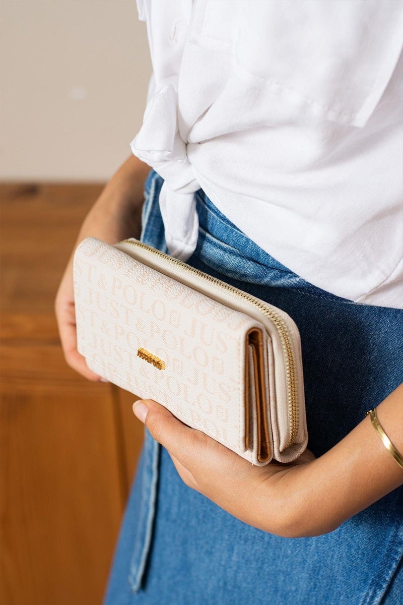 Just Polo Women's Cream Wallet & Card Holder JP0001  - Image 2