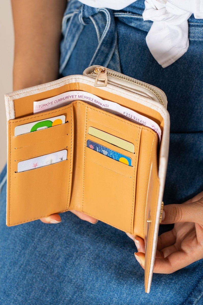 Just Polo Women's Cream Wallet & Card Holder JP0001  - Image 3