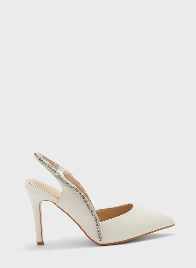ايلا ليمتد اديشن مضخة مدببة بحافة ديامانتي Slingback - Image 1