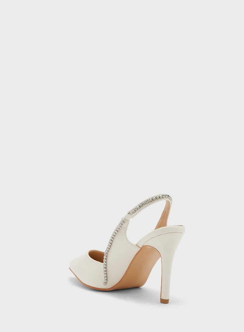 ايلا ليمتد اديشن مضخة مدببة بحافة ديامانتي Slingback - Image 3