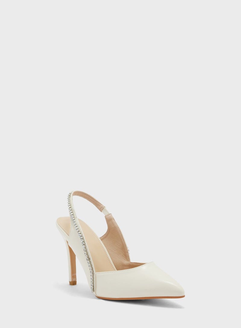 ايلا ليمتد اديشن مضخة مدببة بحافة ديامانتي Slingback - Image 2
