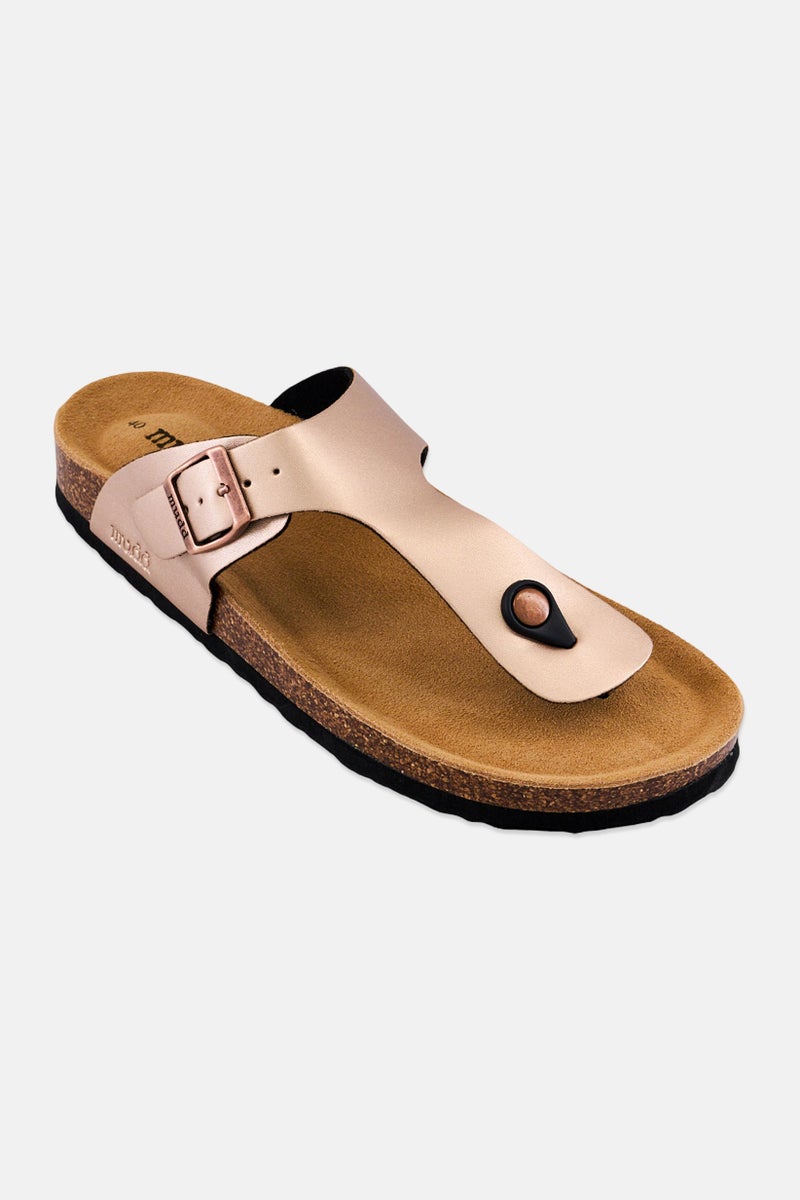 Mudd Women Slip On Cork Sandals, Rose Gold - Image 1