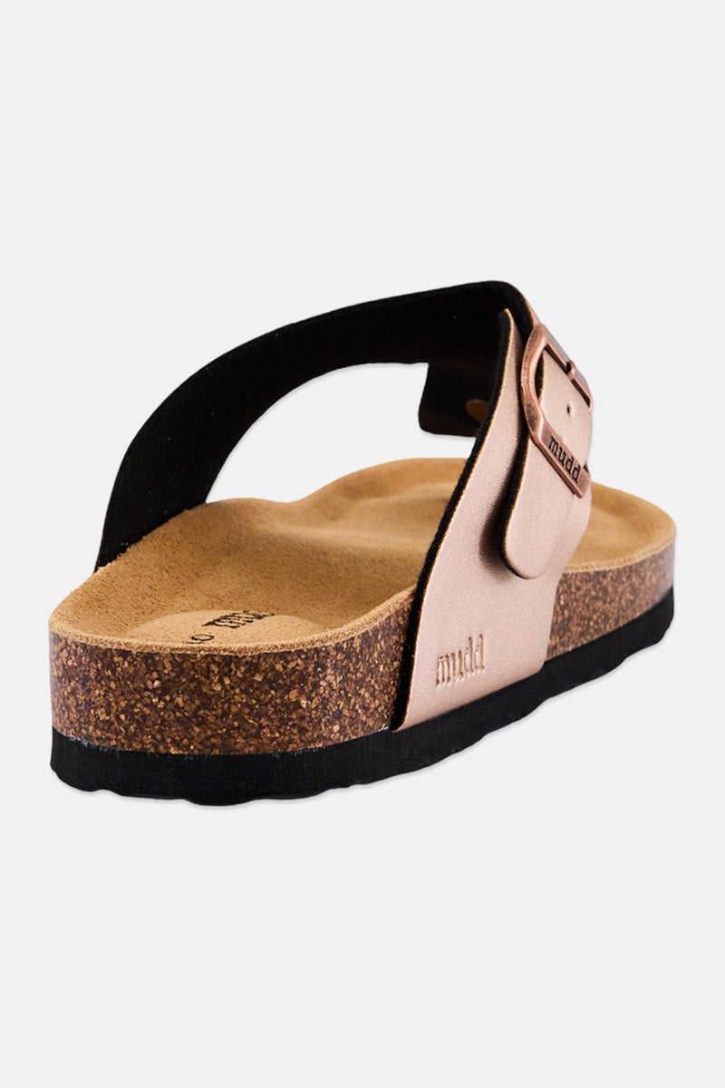 Mudd Women Slip On Cork Sandals, Rose Gold - Image 3
