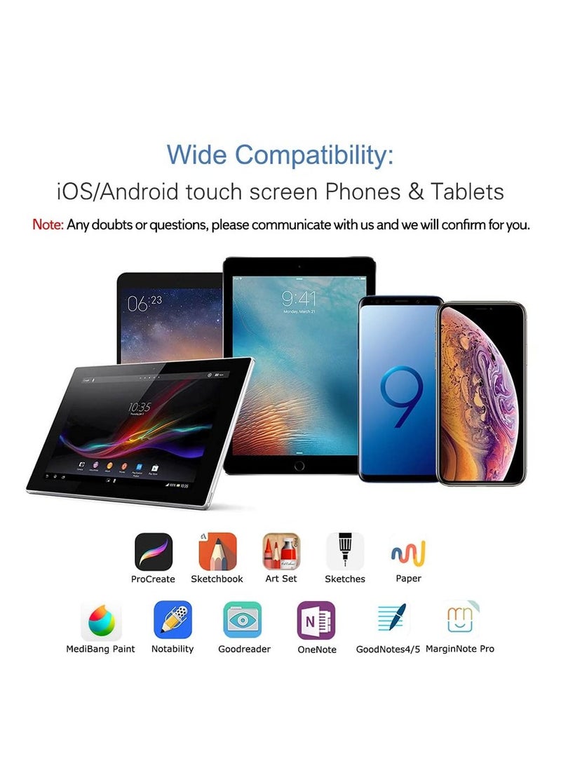 ELTRAZONE Active Stylus Pen with Palm Rejection for Precise Writing/Drawing Compatible with Apple iPad White - Image 4