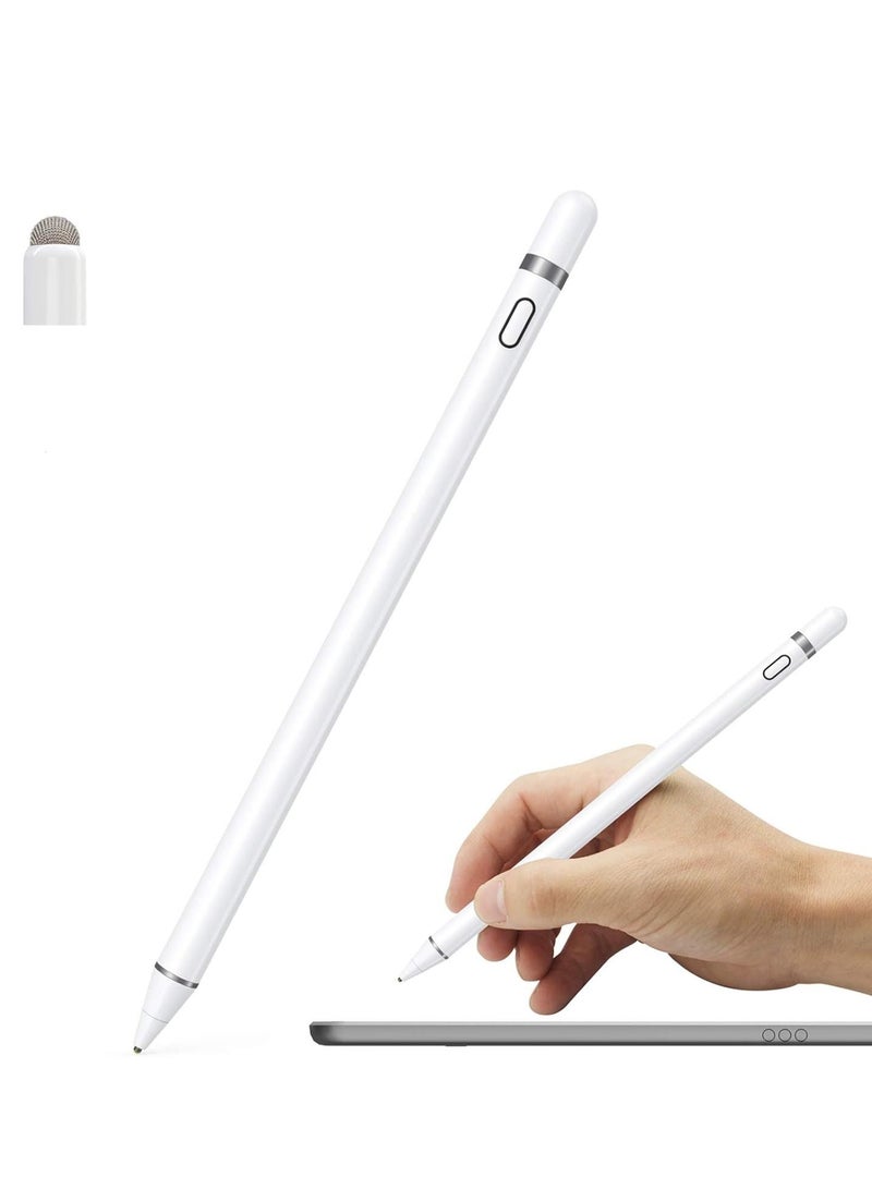 ELTRAZONE Active Stylus Pen with Palm Rejection for Precise Writing/Drawing Compatible with Apple iPad White - Image 1