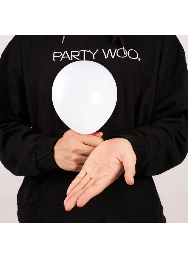 PartyWoo , 120 Pcs 5 Inch White Matte Balloons, 100% Latex, Unisex Decorations For Wedding, Baby Shower, Birthday, Neutral Themed Events  - Image 2