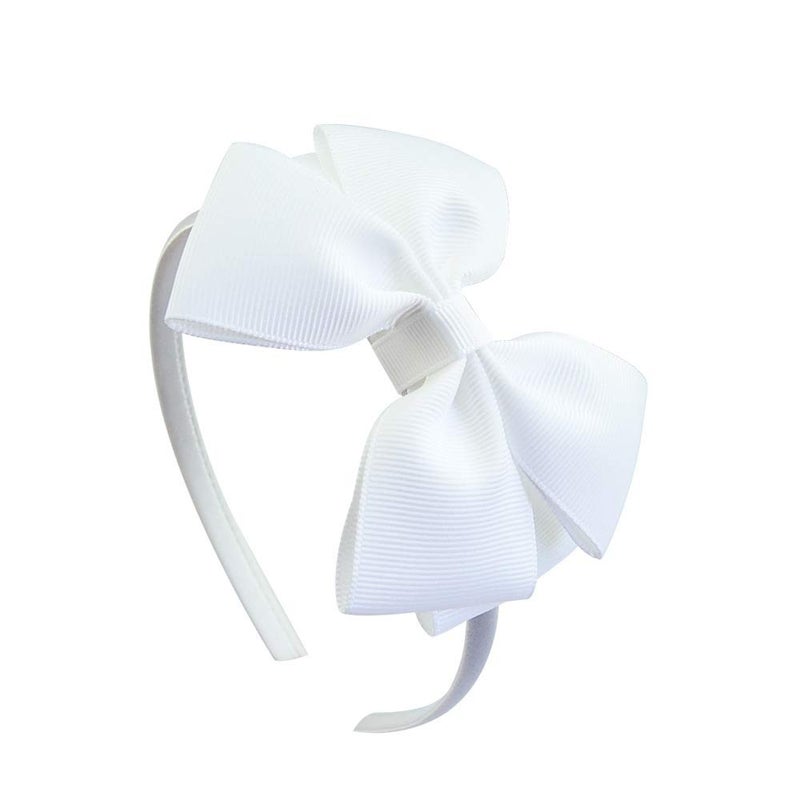 Lovefairy Girls Fashion Pure Color Bowknot Headband Multicolor Optional for Travel Photography Daily Life White