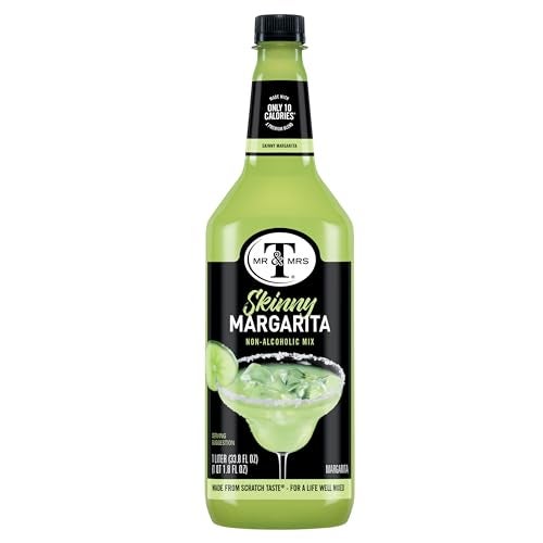 Mr & Mrs T Skinny Margarita Mix, 1 L bottle (Pack of 4), Tangy Lime Blend Flavored Cocktail Mixer, Made with Cane Sugar, Perfect for Traditional Margarita and Mocktail Drinks - Image 4