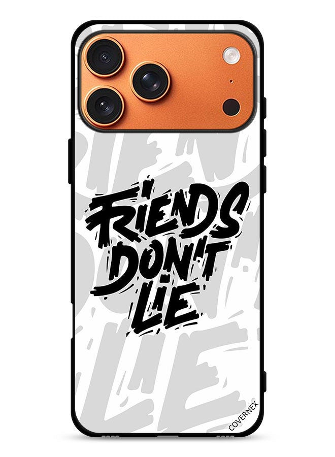 Covernex Apple iPhone 17 Pro Max Protective Case Cover Calligraphy Friends Don't Lie - Image 1