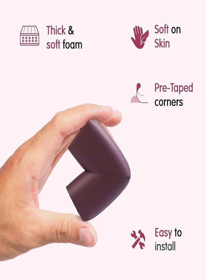 SPOLIK Pack of-4 Edge Protector for Furniture Table for Baby Kids Edge and Babies, Toddles, Kids Foam Corner Covers for Furniture, Table, Desk Extra Soft and Cushioned (Brown, Pack of-4) - Image 5