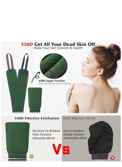 KASTWAVE Exfoliating Glove & Back Scrubber - 2 in 1 Exfoliating Body Scrubber, Back Scrubbers for Use in Shower, Exfoliating Mitt, Body Exfoliator Scrubber  - Image 3