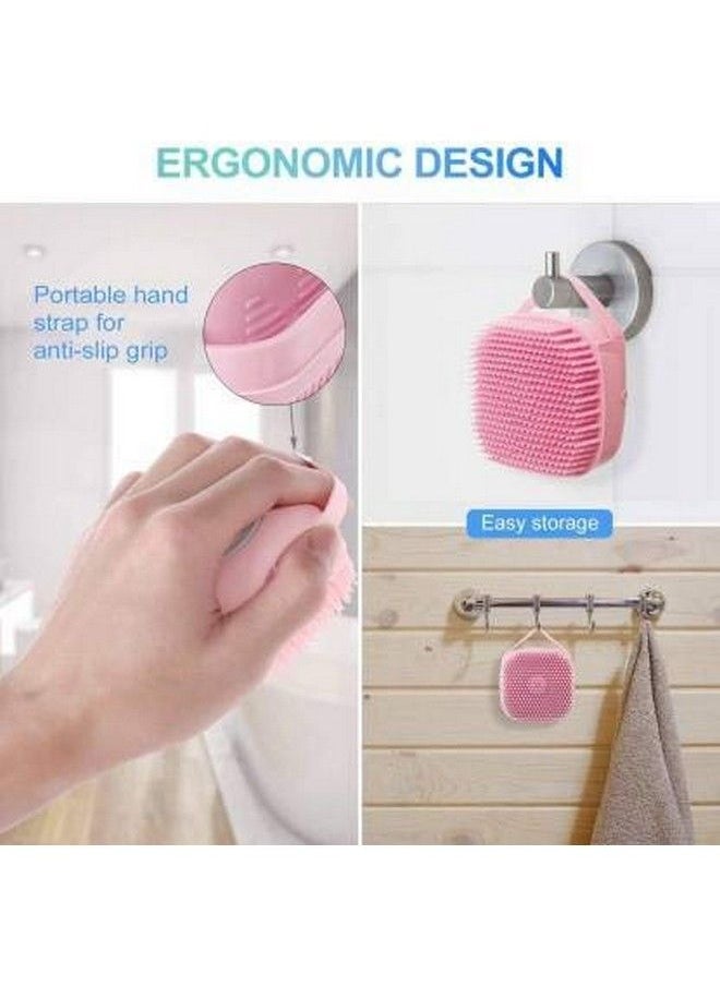 EASYMART Silicon Massage Bath Brush Hair Scalp & Bathing Brush For Cleaning Body ; Silicon Wash Scrubber ; Skin Care Brushes For Shower Bathroom Men Women  - Image 5