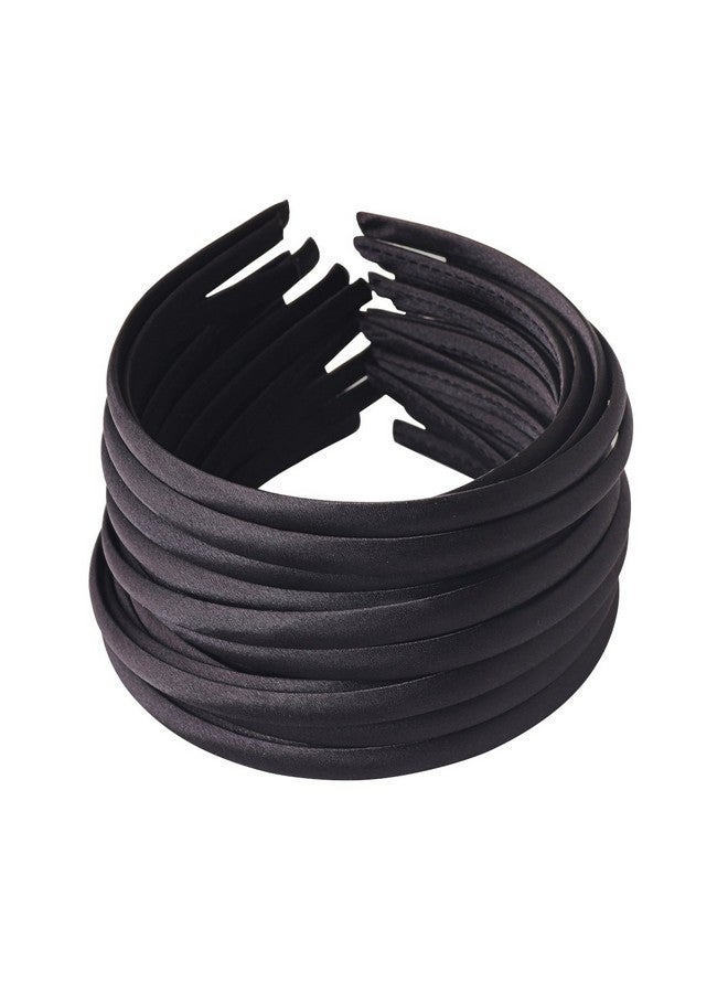 Candygirl Girls' DIY Satin Covered Headbands 1cm Width 36cm Circle Size (20pcs black) - Image 1