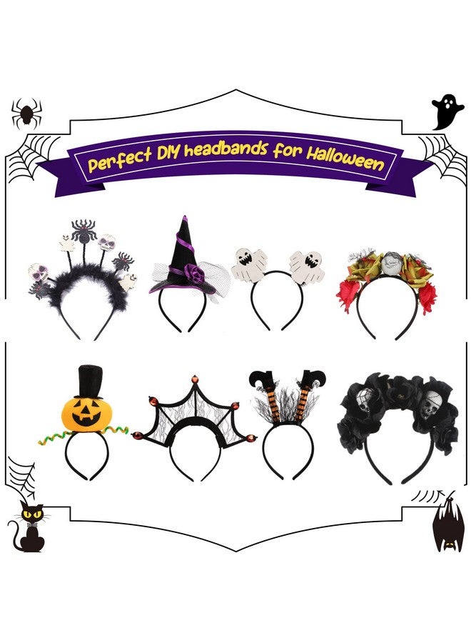 Candygirl Girls' DIY Satin Covered Headbands 1cm Width 36cm Circle Size (20pcs black) - Image 4