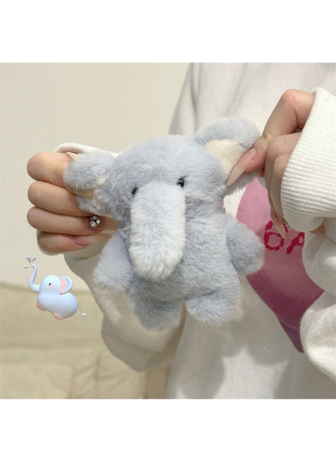 Autumn And Winter Plush For AirPods Pro2 Protective Case 1/2 Generation Flannel For AppleWireless Earphone Case 3 Generation Elephant-Color:Plush Elephant Headphone Cover-Model:AirPods Pro/Pro2