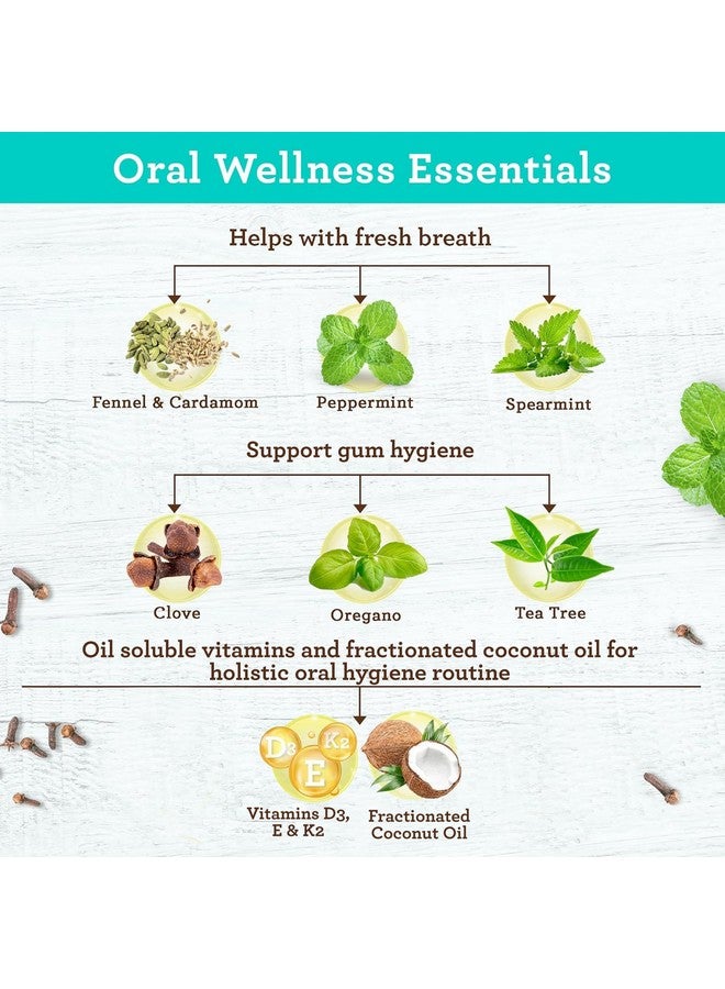 GuruNanda Travel Size Coconut Oil Pulling, 7 Essential Oils & Vitamins, Fresh Breath & Whitening Mouthwash, No Alcohol & Fluoride, 3 Oz - Image 2