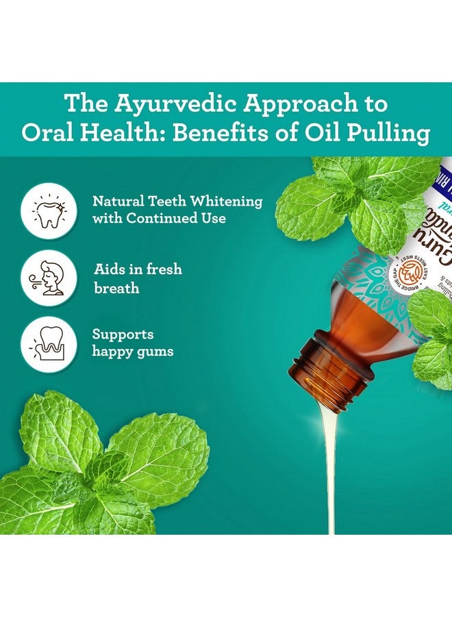 GuruNanda Travel Size Coconut Oil Pulling, 7 Essential Oils & Vitamins, Fresh Breath & Whitening Mouthwash, No Alcohol & Fluoride, 3 Oz - Image 3