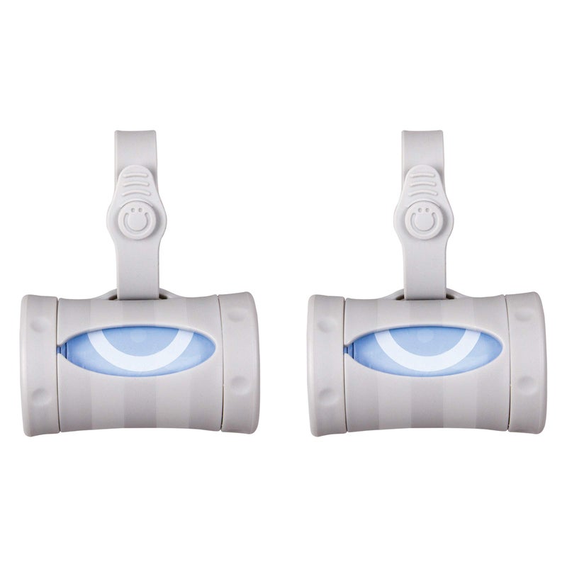 Ubbi Retractable On the Go Bag Dispenser for Baby Travel, Diaper Bag Accessory Must Have for Newborn, Helpful Baby Item, Baby Gift, Gray - Image 1