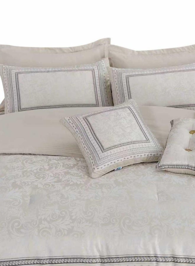 INREST Florence Single Comforter Set 170 × 230 cm – Luxury 5 Pieces Jacquard Embroidered Bedding Set - Image 2