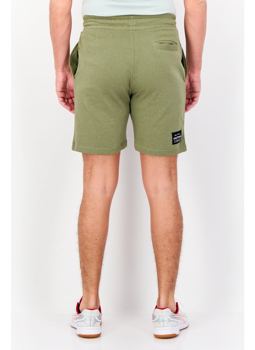 Paul Frank Men Graphic Print Basic Shorts, Light Olive  - Image 4