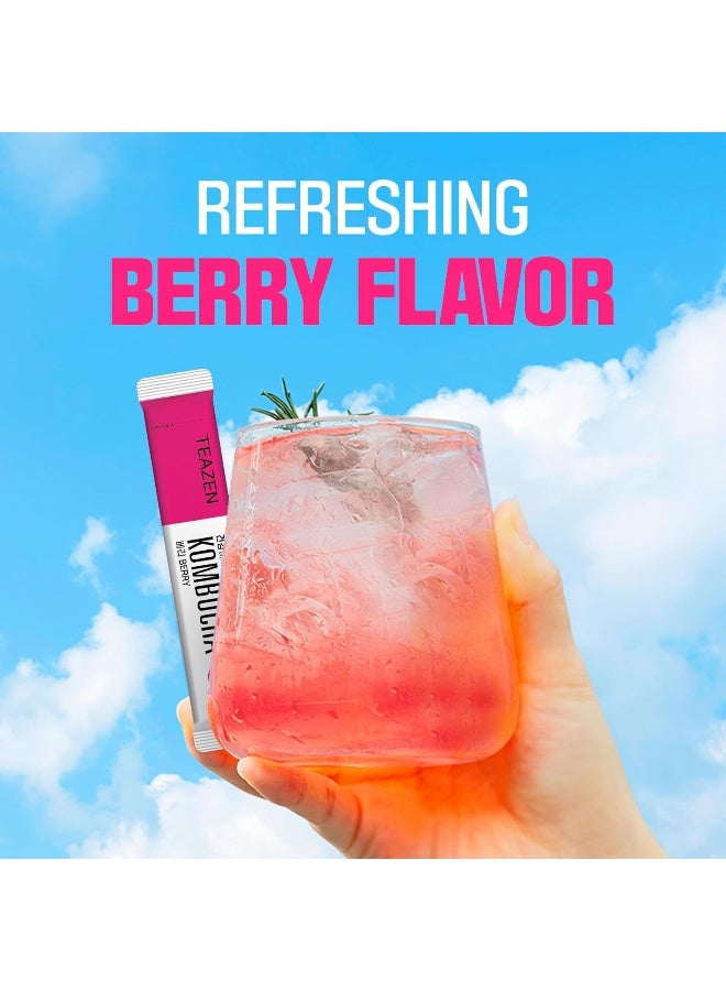 Teazen Kombucha Berry Probiotics - 10 Sticks - Image 3