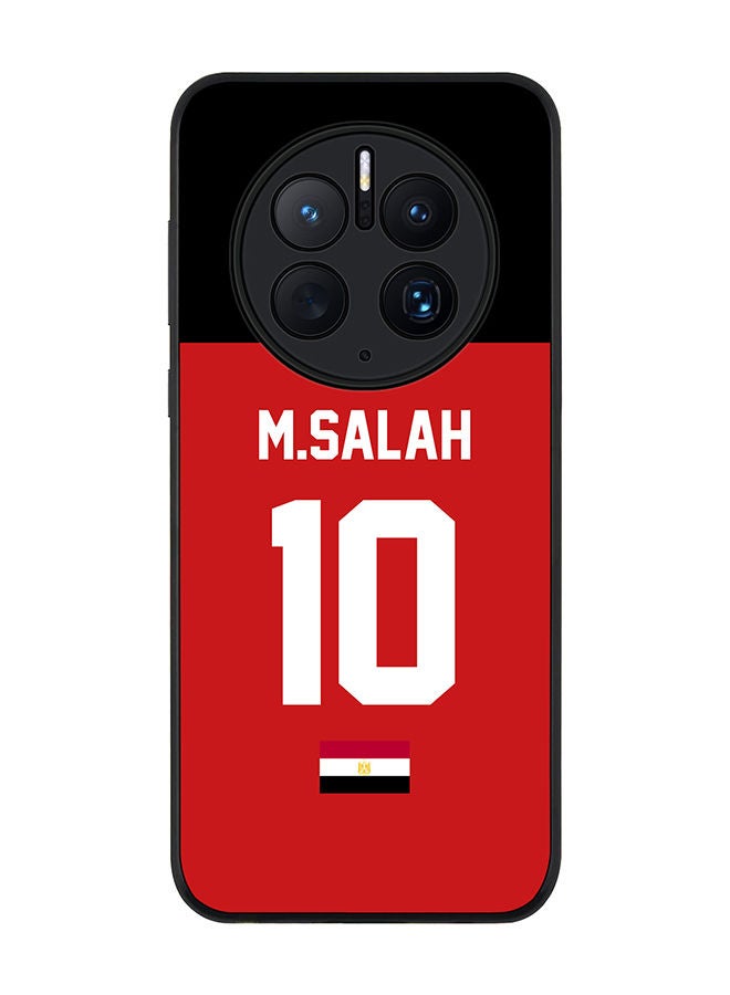 Stylizedd Rugged Black edge case for Huawei Mate 50 Pro Slim fit Soft Case Flexible Rubber Edges Anti Drop TPU Gel Thin Cover - Football Team - Egypt Player Name - M.Salah - Image 1