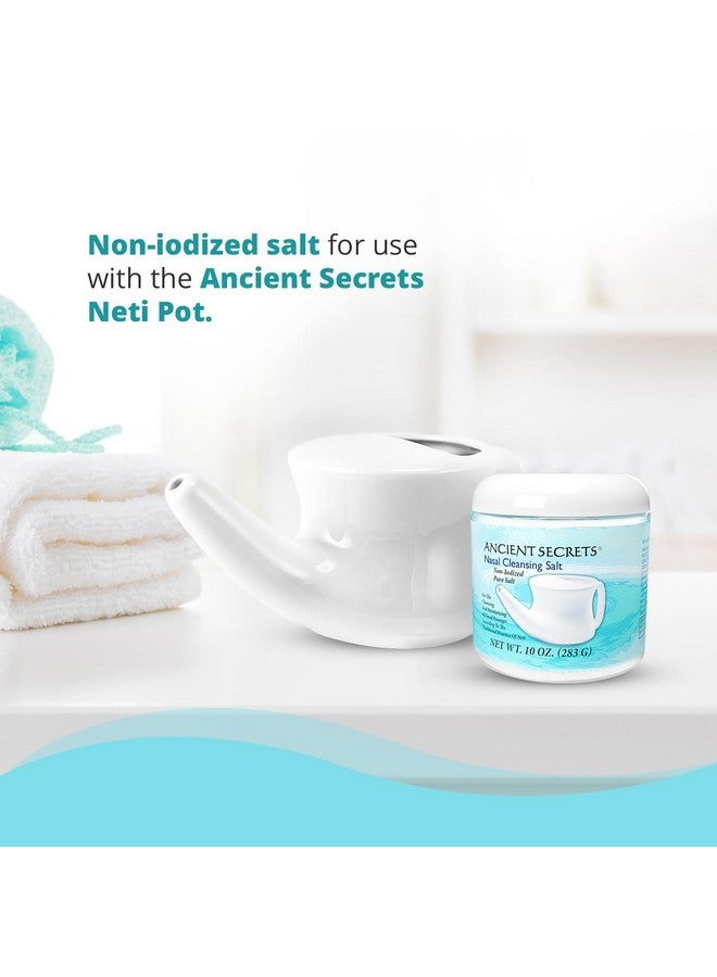 آينشنت سيكريتس وعاء ملح نيتي من Ancient Secrets، ملح تنظيف الأنف، ملح نقي غير معالج باليود للاستخدام مع وعاء تنظيف الأنف من Ancient Secrets + عبوة تستخدم مرة واحدة من ملح تنظيف الأنف - Image 5