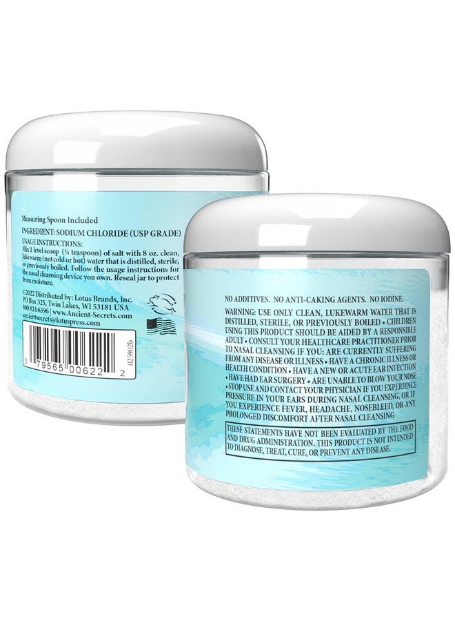 آينشنت سيكريتس وعاء ملح نيتي من Ancient Secrets، ملح تنظيف الأنف، ملح نقي غير معالج باليود للاستخدام مع وعاء تنظيف الأنف من Ancient Secrets + عبوة تستخدم مرة واحدة من ملح تنظيف الأنف - Image 2