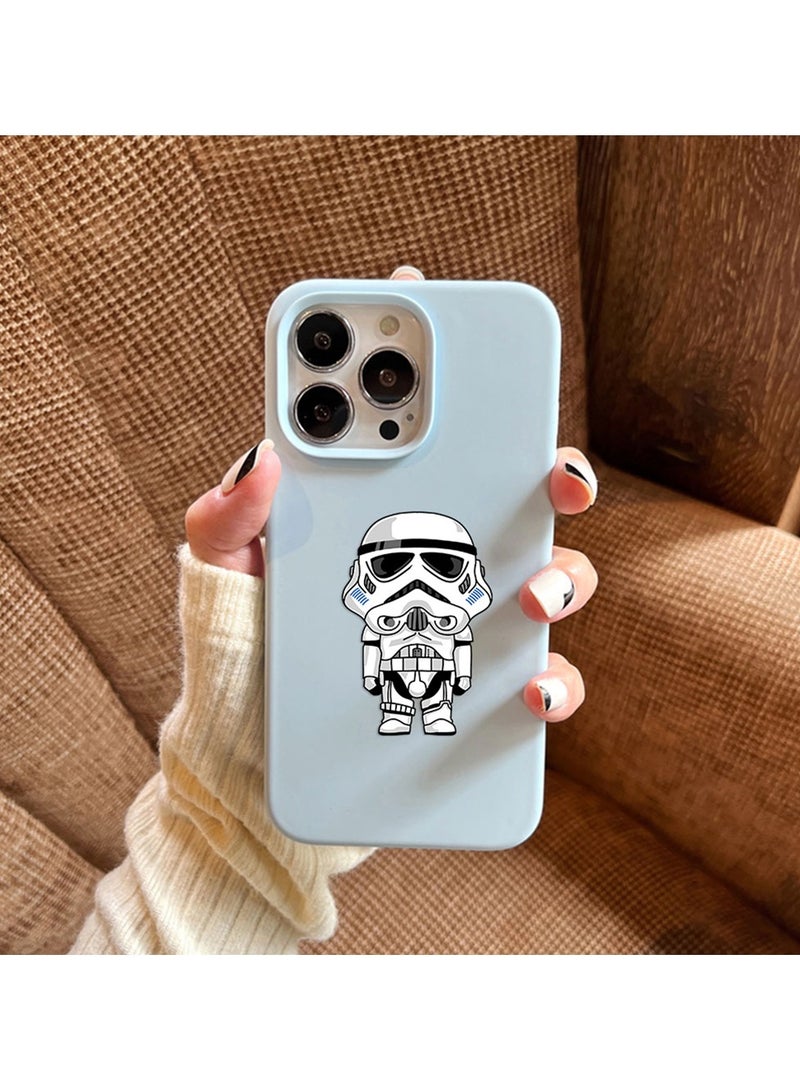 8-Pack Galaxy Warrior Stickers for Kids - DIY Space Adventure Face Puzzle Stickers with Laser Sword & Alien Designs, Waterproof Craft Decals for Laptops/Toys - Image 5